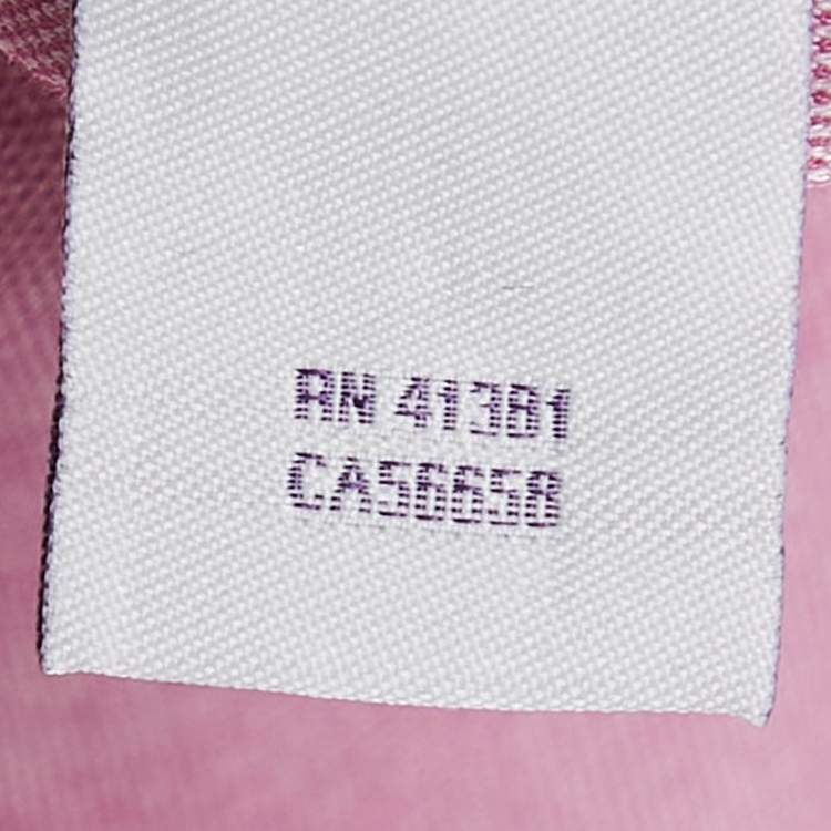 Pre Owned Ralph Lauren Purple Label Pink Cotton Button Front Tailored Fit Shirt L