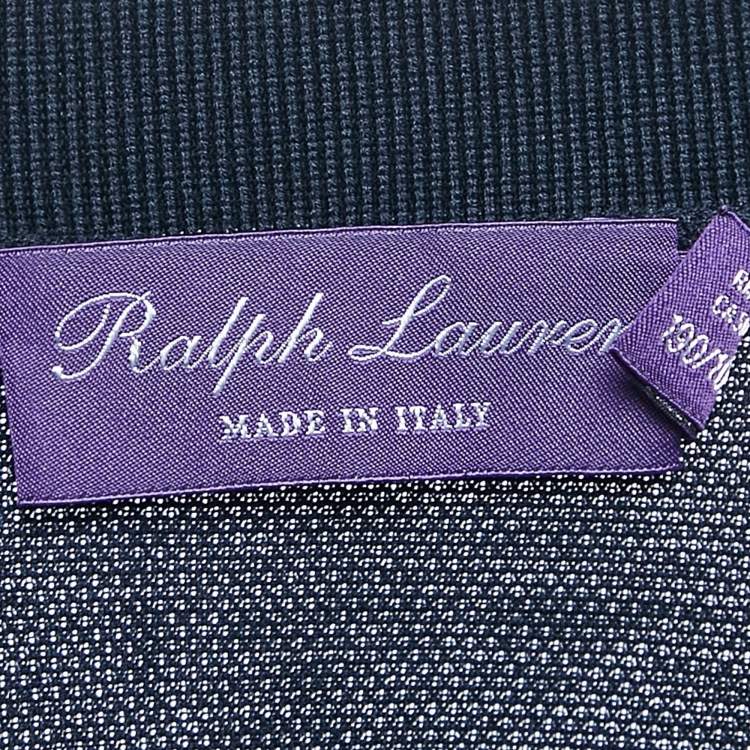 Pre Owned  Ralph Lauren Purple Label Navy Blue Cotton Pique Polo T-Shirt XXL
