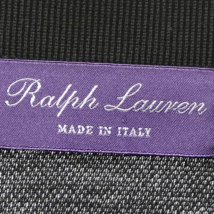 مملوكة مسبقًا Ralph Lauren Purple Label Black Pique Cotton Polo T-Shirt XXL