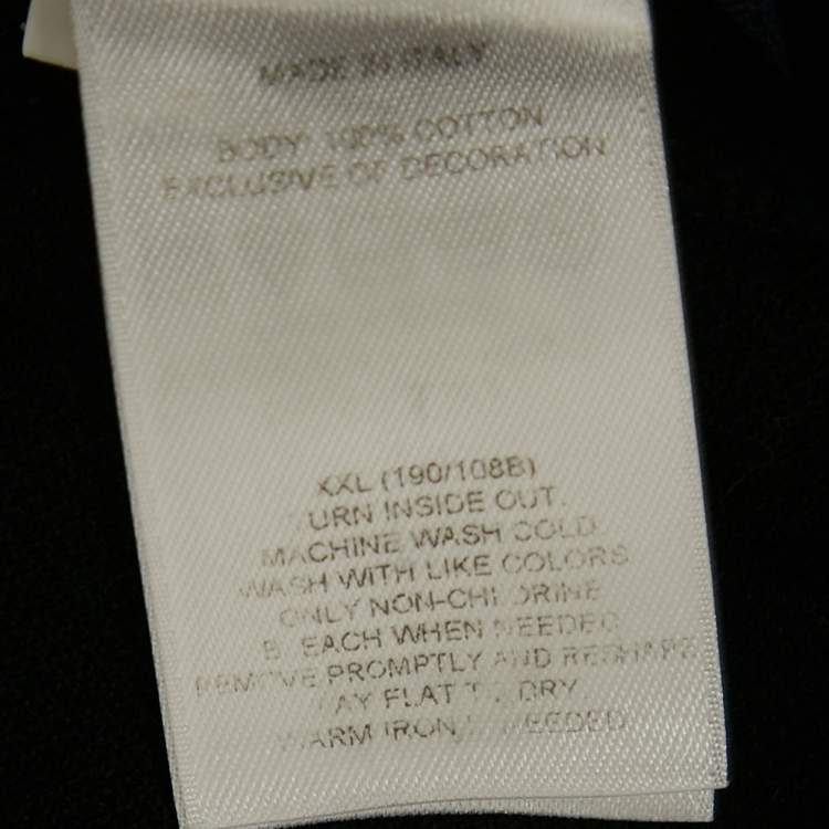 مملوكة مسبقًا Ralph Lauren Purple Label Black Pique Cotton Polo T-Shirt XXL