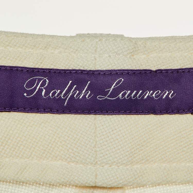 Pre Owned Ralph Lauren Purple Label Cream Cotton Cargo Pants XXL