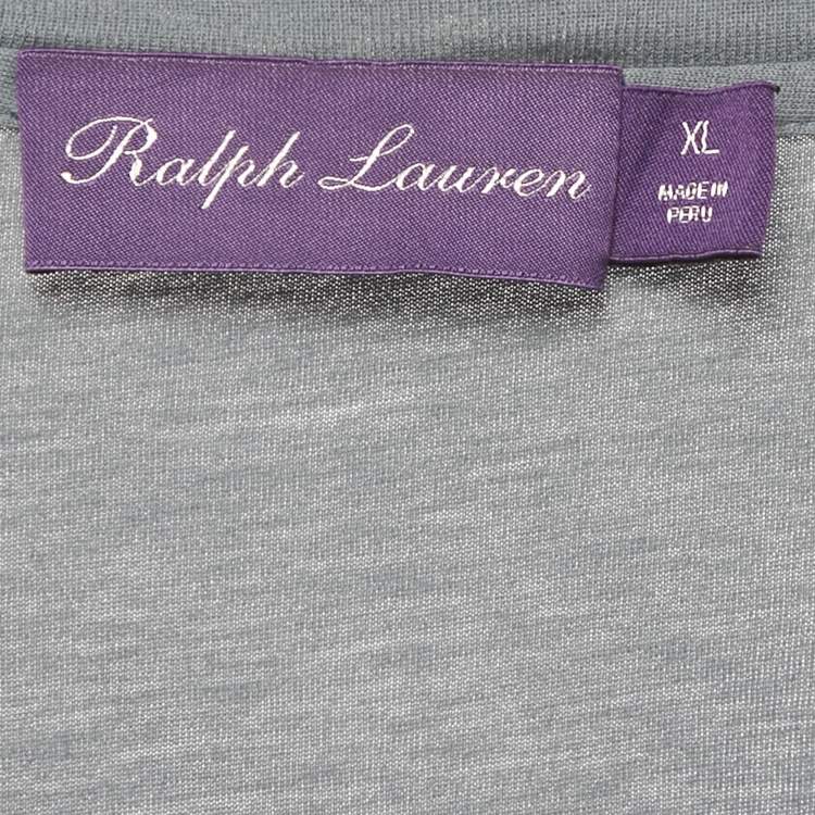 Pre Owned Ralph Lauren Purple Label Blue Jersey Crewneck T-Shirt XL