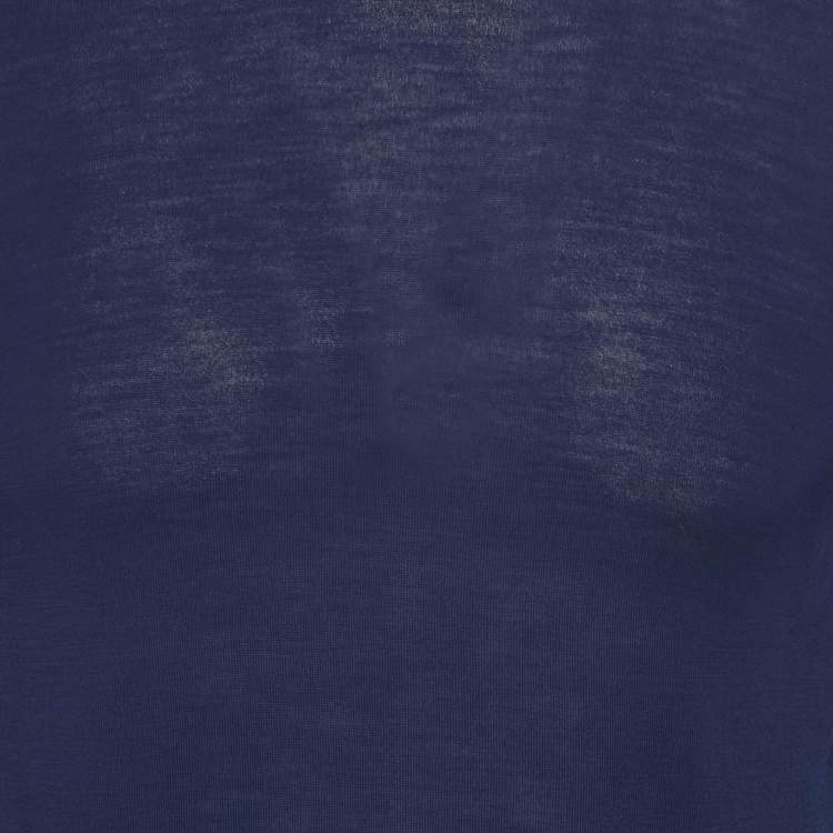 Pre Owned Ralph Lauren Purple Label Blue Knit Crewneck Sweater M