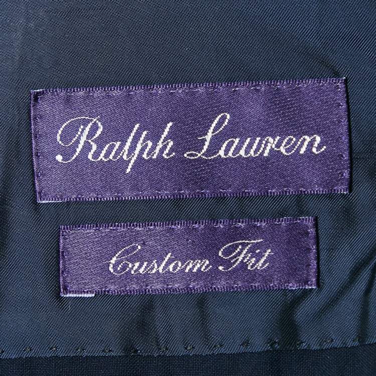مملوكة مسبقًا Ralph Lauren Purple Label Blue Wool Custom Fit Suit L/XL
