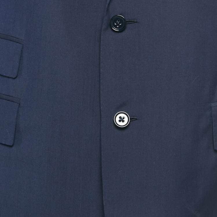 مملوكة مسبقًا Ralph Lauren Purple Label Blue Wool Custom Fit Suit L/XL