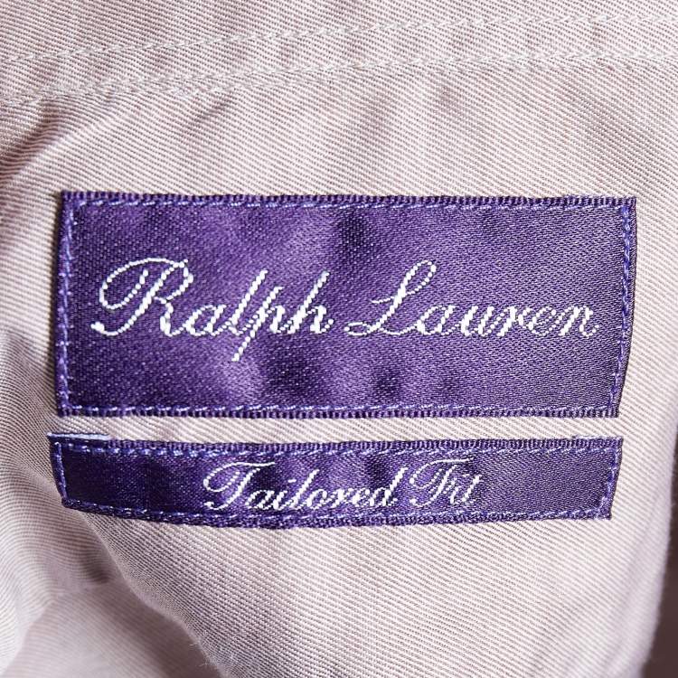 مملوكة مسبقًا Ralph Lauren Purple Label Light Pink Cotton Tailored Fit Shirt S