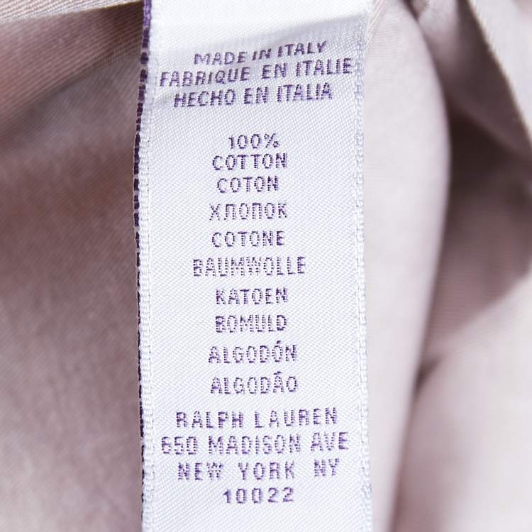 مملوكة مسبقًا Ralph Lauren Purple Label Light Pink Cotton Tailored Fit Shirt S