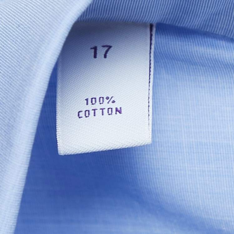 Pre Owned Ralph Lauren Purple Label Blue Cotton Button Front Sartorial Shirt 2XL