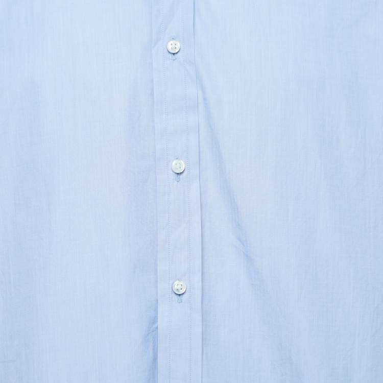 Pre Owned Ralph Lauren Purple Label Blue Cotton Button Front Sartorial Shirt 2XL