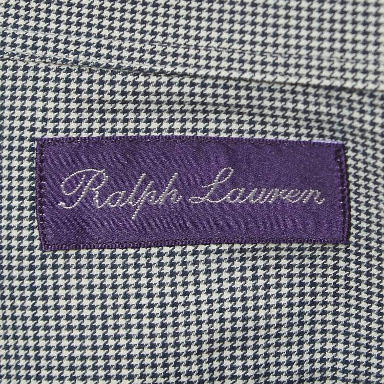Pre Owned Ralph Lauren Black Print Cotton Button Front Full Sleeve Shirt L