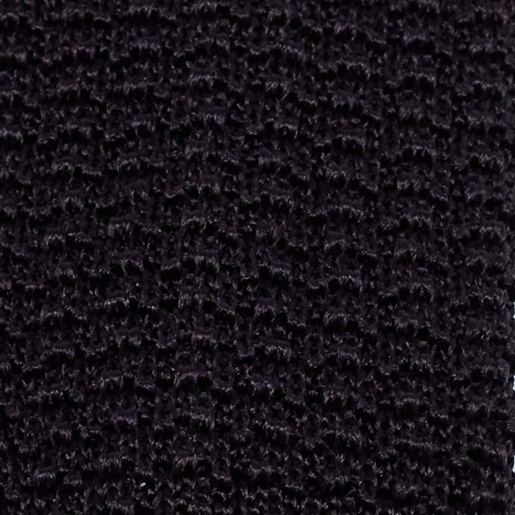 Pre Owned Ralph Lauren Black Knit Silk Skinny Tie