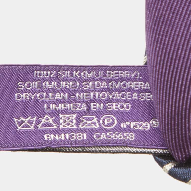 Pre Owned Ralph Lauren Navy Blue Abstract Jacquard Silk Tie