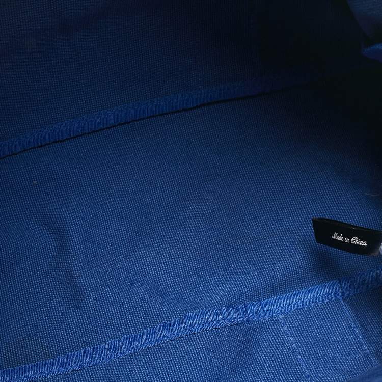 Pre Owned Ralph Lauren Blue Canvas Embroidered Duffel Bag