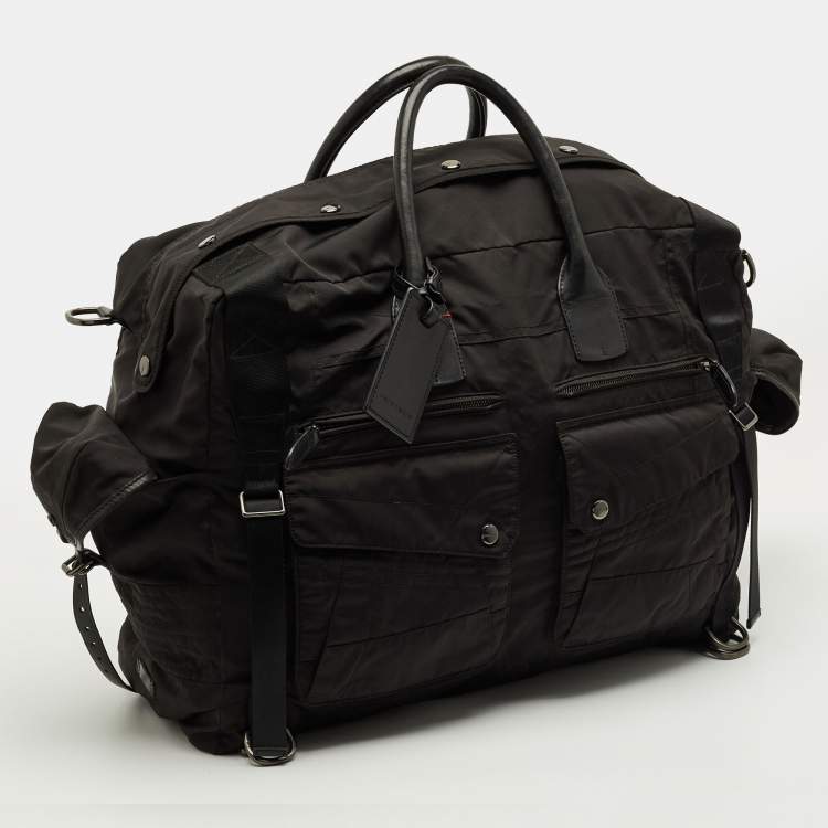 Pre Owned Ralph Lauren Black Nylon Multi Pockets Duffel Bag