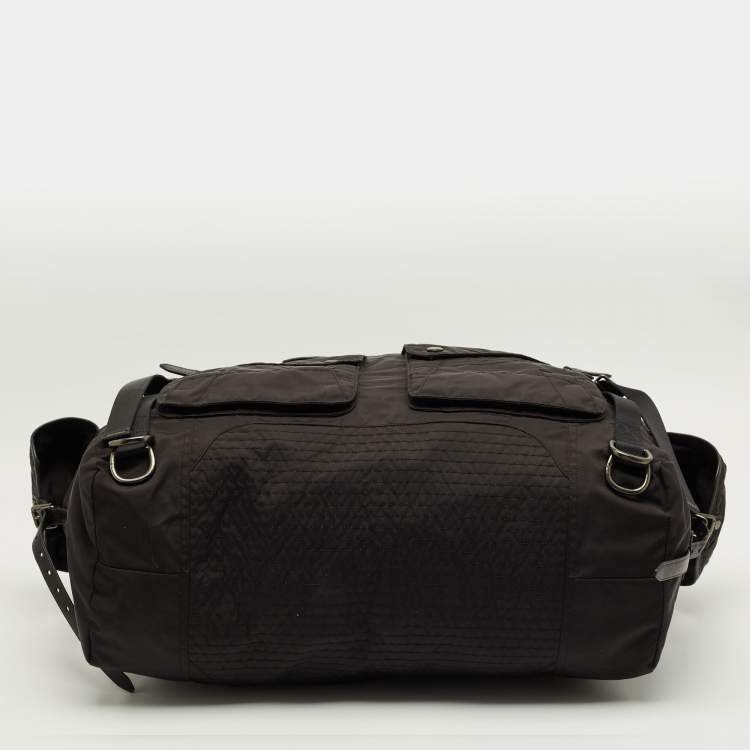 Pre Owned Ralph Lauren Black Nylon Multi Pockets Duffel Bag