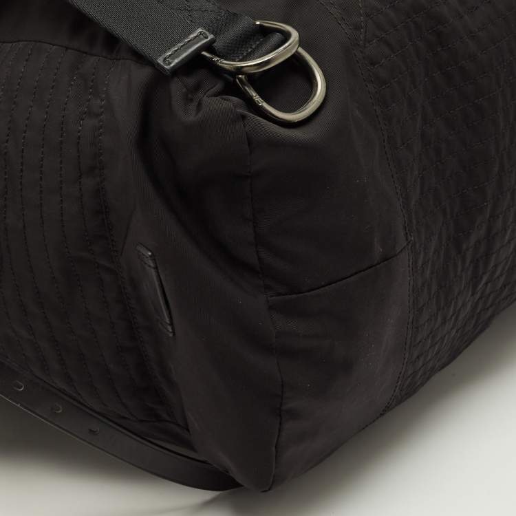 Pre Owned Ralph Lauren Black Nylon Multi Pockets Duffel Bag