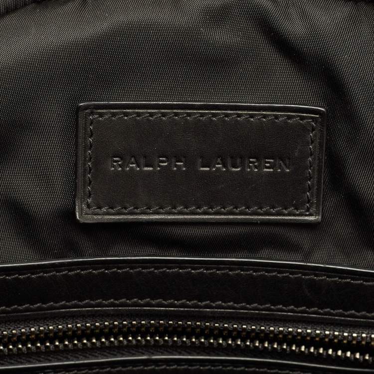 Pre Owned Ralph Lauren Black Nylon Multi Pockets Duffel Bag