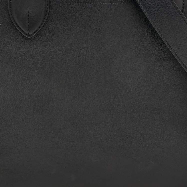 Pre Owned Ralph Lauren Black Leather Briefcase Bag