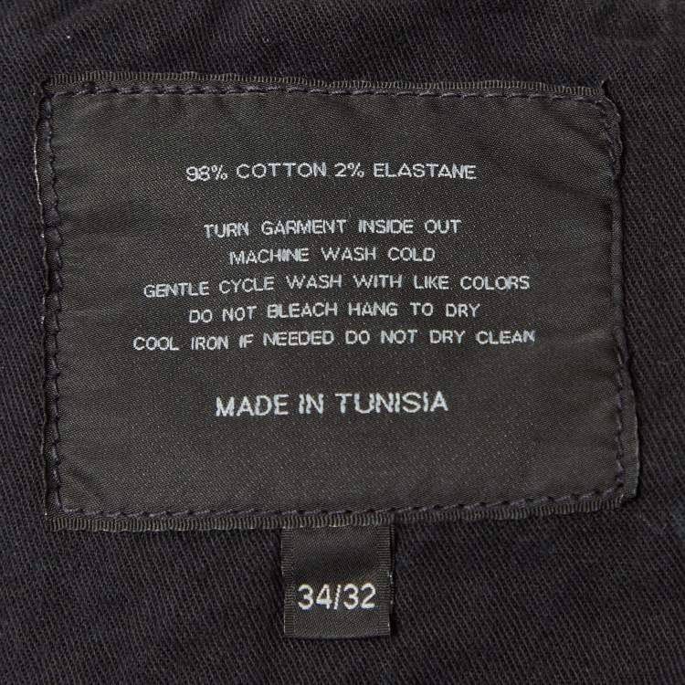 Pre Owned Ralph Lauren Blue Washed Denim Cargo Jeans M Waist 32"