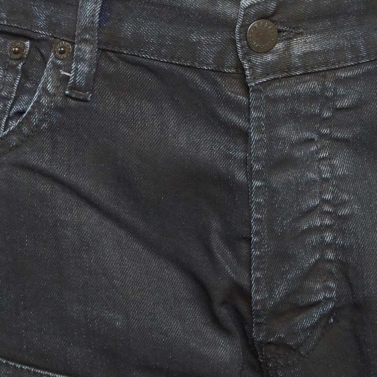 Pre Owned Ralph Lauren Blue Washed Denim Cargo Jeans M Waist 32"
