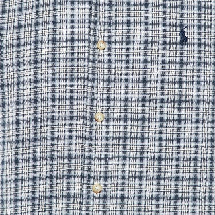 Pre Owned Ralph Lauren Blue Checked Cotton Classic Fit Button Down Shirt S