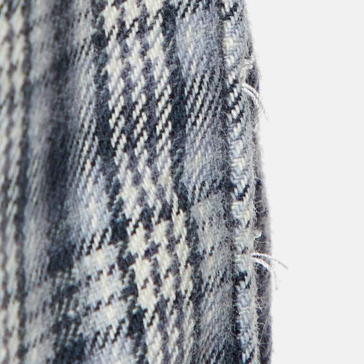 Pre Owned Ralph Lauren Blue Checked Cotton Classic Fit Button Down Shirt S
