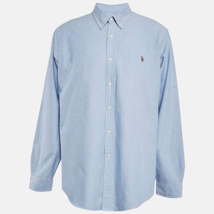 Pre Owned Ralph Lauren Blue Cotton Long Sleeve Shirt XXL