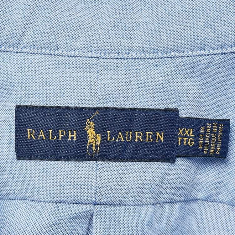 Pre Owned Ralph Lauren Blue Cotton Long Sleeve Shirt XXL