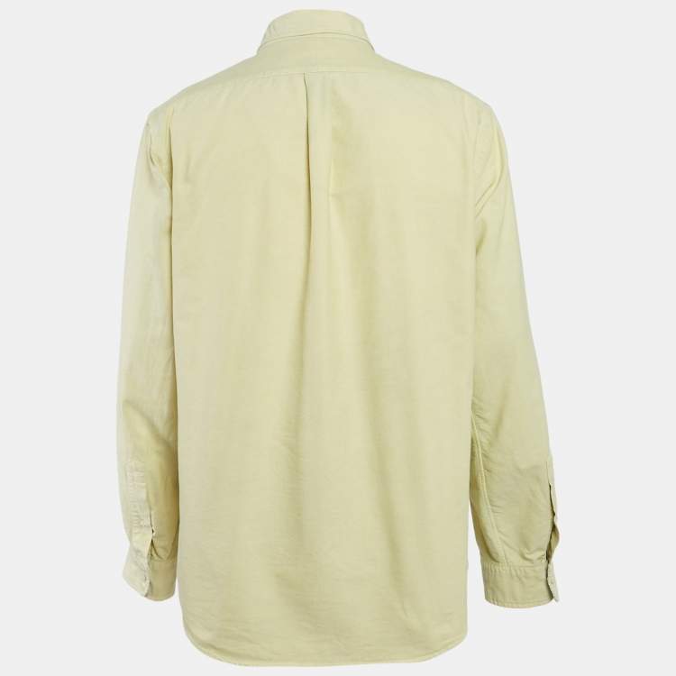 Pre Owned Ralph Lauren Light Green Cotton Slim Fit Shirt XL