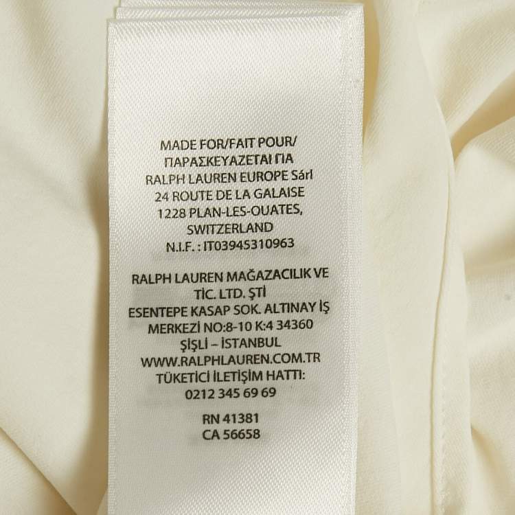 Pre Owned Ralph Lauren White Stretch Nylon Classic Fit Shirt XL