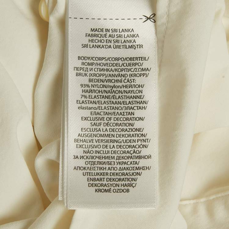 Pre Owned Ralph Lauren White Stretch Nylon Classic Fit Shirt XL