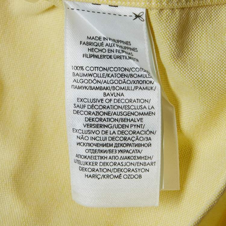 Pre Owned Ralph Lauren Yellow Cotton Classic Fit Shirt XL