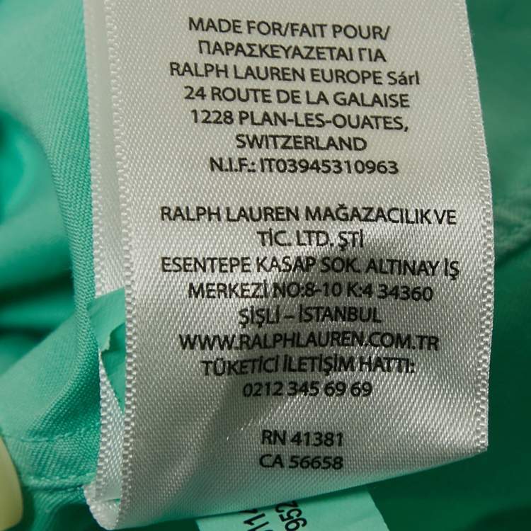 Pre Owned Ralph Lauren Green Cotton Slim Fit Shirt XL