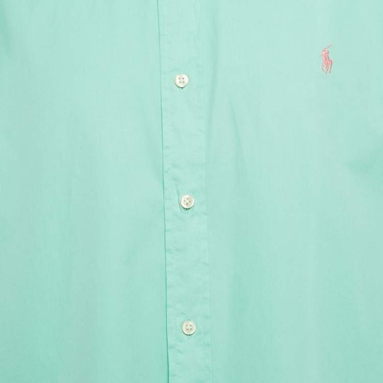 Pre Owned Ralph Lauren Green Cotton Slim Fit Shirt XL