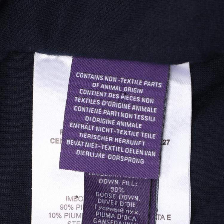 Pre Owned Ralph Lauren Navy Blue Quilted Cotton Sleeveless Jacket L