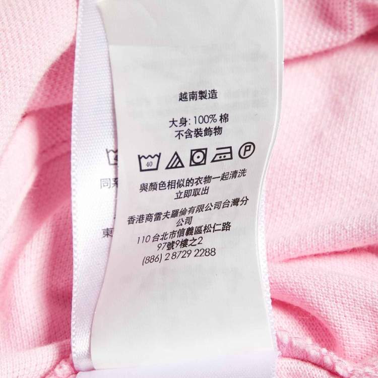 Pre Owned Ralph Lauren Pink Cotton Featherweight Mesh Button Down Shirt L
