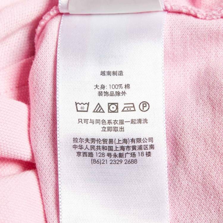 Pre Owned Ralph Lauren Pink Cotton Featherweight Mesh Button Down Shirt L