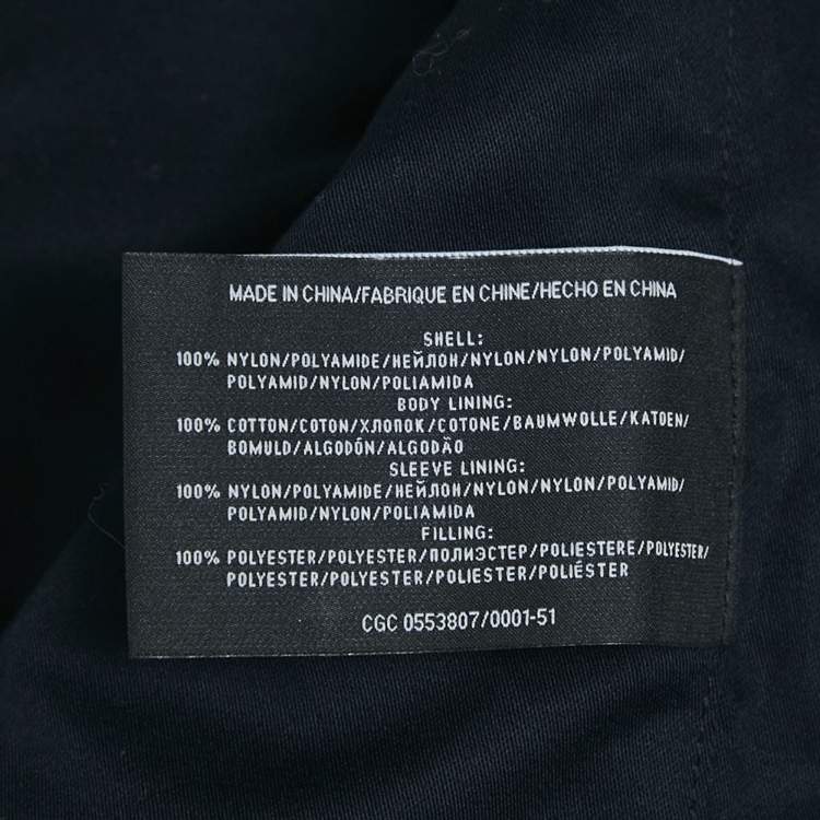 Pre Owned Ralph Lauren Black Nylon Zip-Up Quilted Biker Jacket S