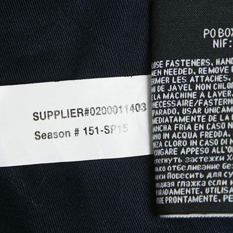 Pre Owned Ralph Lauren Black Nylon Zip-Up Quilted Biker Jacket S