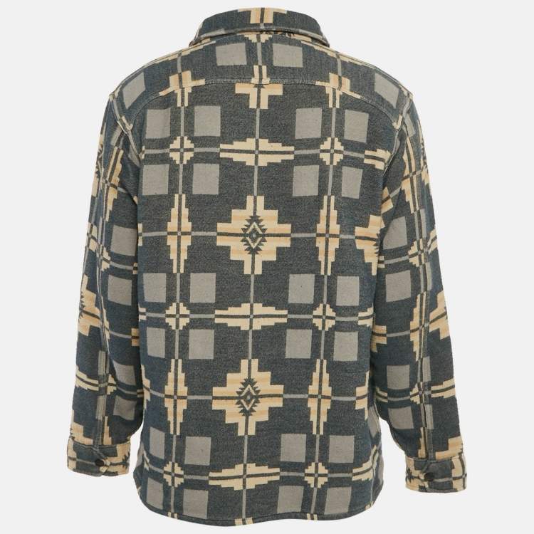 Pre Owned Ralph Lauren Blue Printed Cotton Long Sleeve Shirt XL 