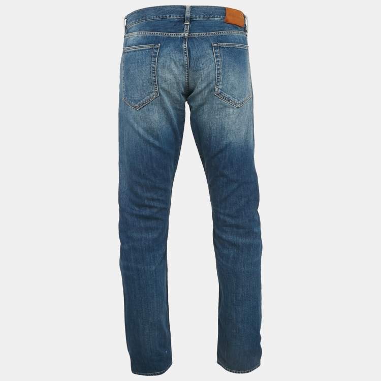 Pre Owned Ralph Lauren Blue Faded Denim Slim Fit Jeans L Waist 34"