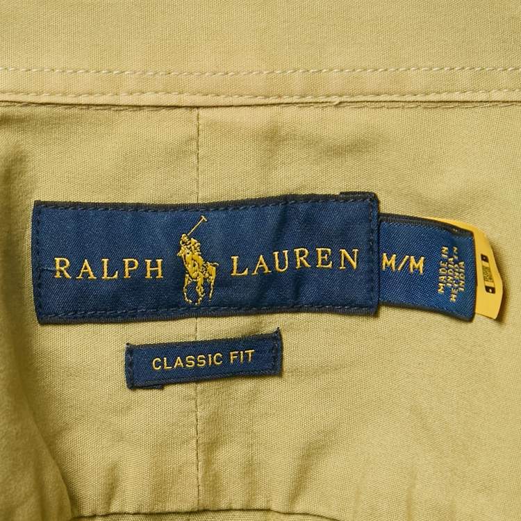 Pre Owned Ralph Lauren Green Cotton Classic Fit Shirt M
