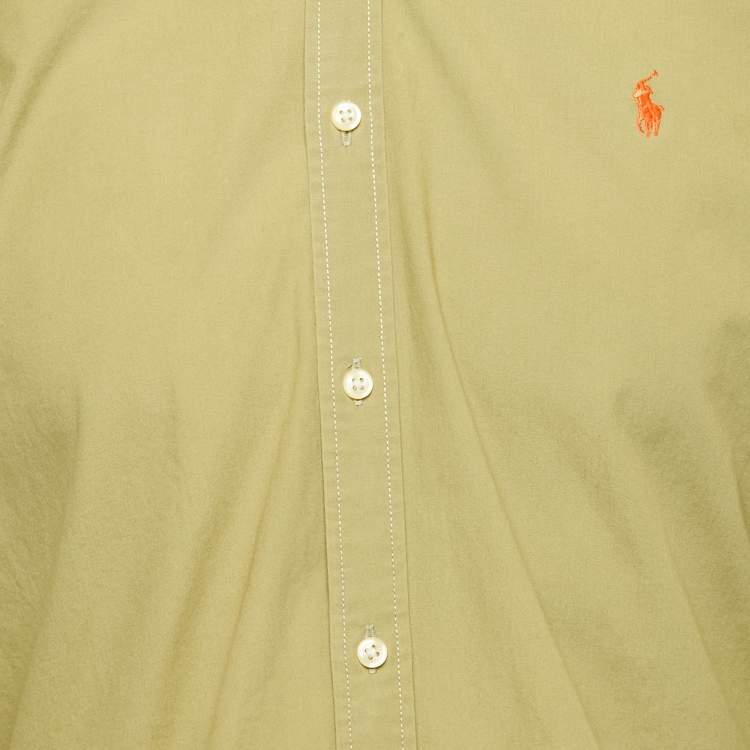 Pre Owned Ralph Lauren Green Cotton Classic Fit Shirt M