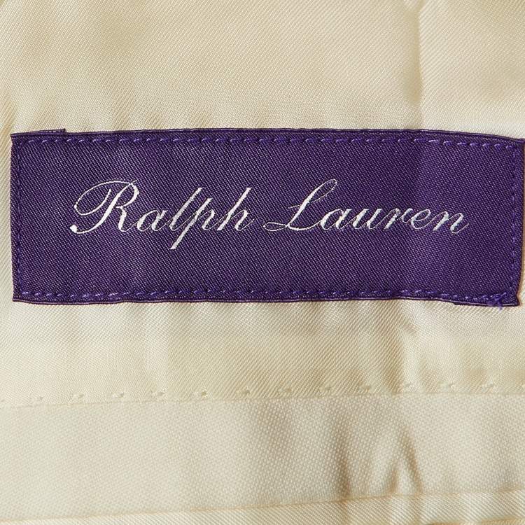 Pre Owned Ralph Lauren Cream Wool Tailored Blazer M