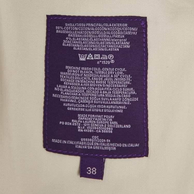 Pre Owned Ralph Lauren Purple Cotton Chino Trousers XXL