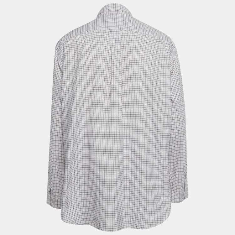 Pre Owned Ralph Lauren Navy Blue/Pink Checkered Cotton Regular Fit Shirt XL 
