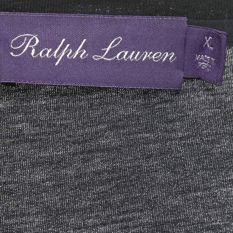 Pre Owned Ralph Lauren Purple Label Blue Jersey T-Shirt XL