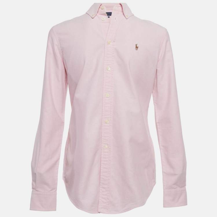 Pre Owned Ralph Lauren Pink Cotton Long Sleeve Shirt S