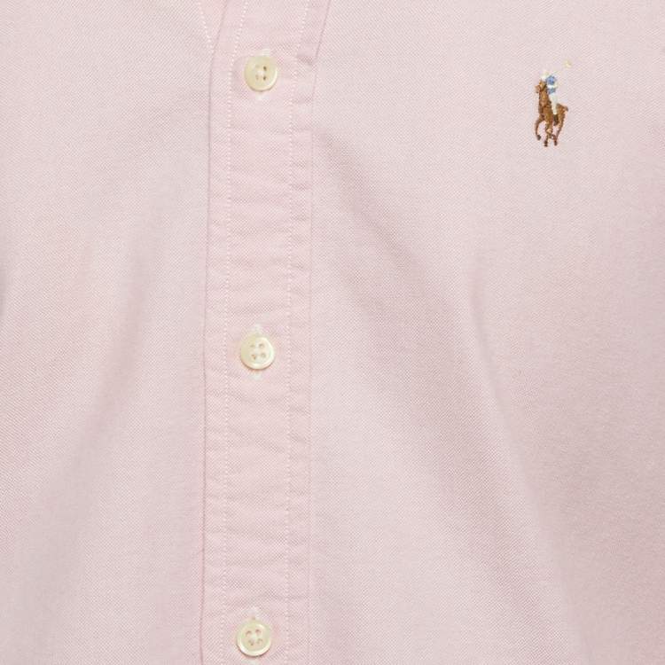 Pre Owned Ralph Lauren Pink Cotton Long Sleeve Shirt S