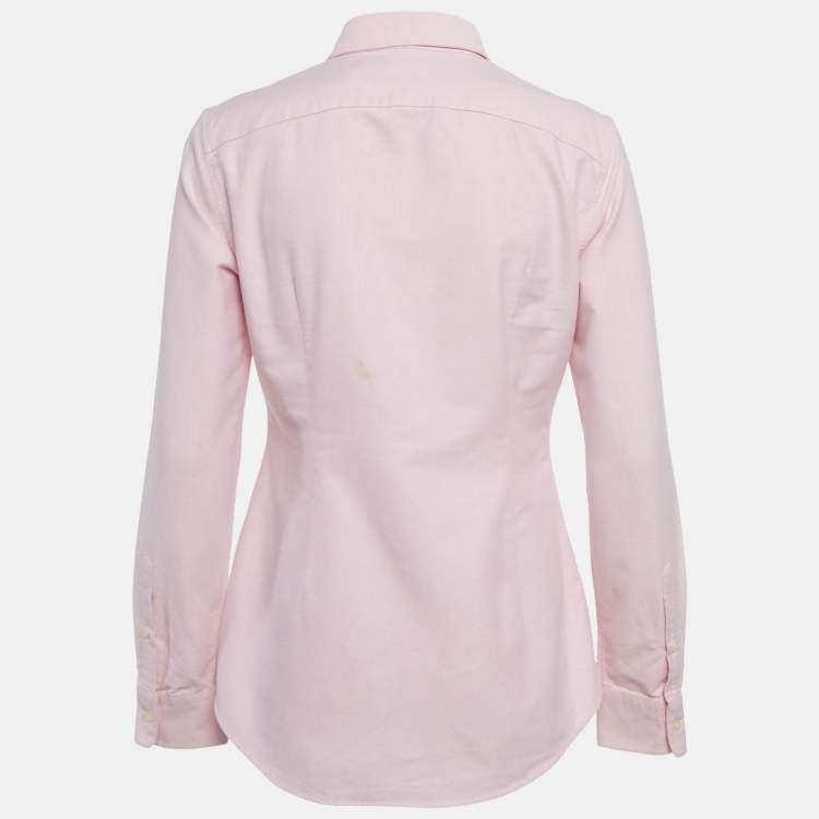 Pre Owned Ralph Lauren Pink Cotton Long Sleeve Shirt S